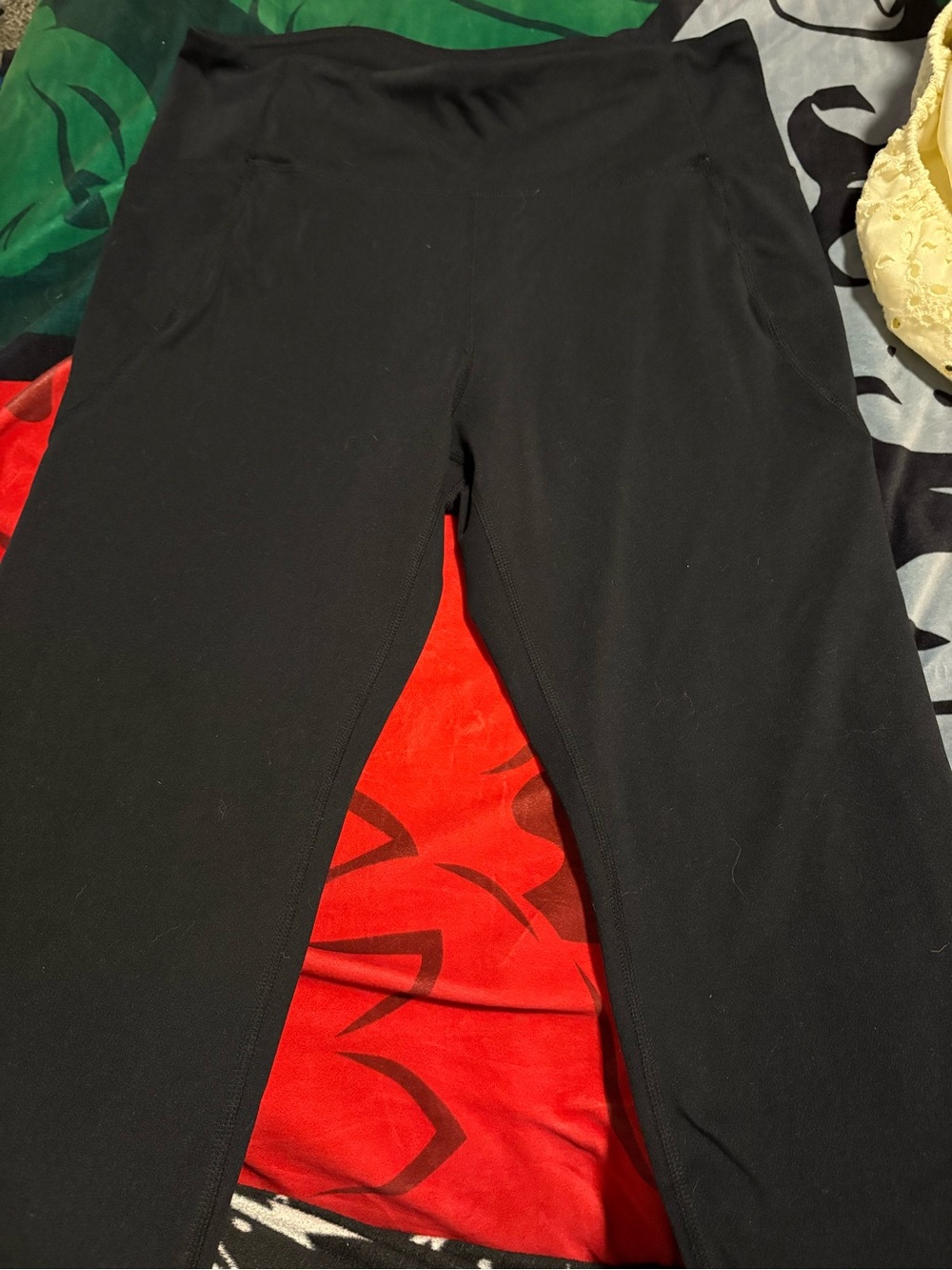Freely Black Leggings 7/8 length Size XL